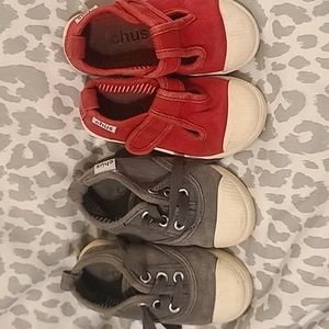 2 pairs sz 23 (6.5-7) Chus. Red & grey